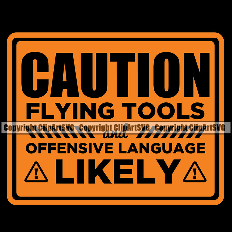Electrician Electric Worker Work Technician Tech Construction Electrical Caution Flying Tools Offensive Language Likely Black Color Quote Text And Background Colorful Design Element Repair Service Job Company Business Design Logo Clipart SVG
