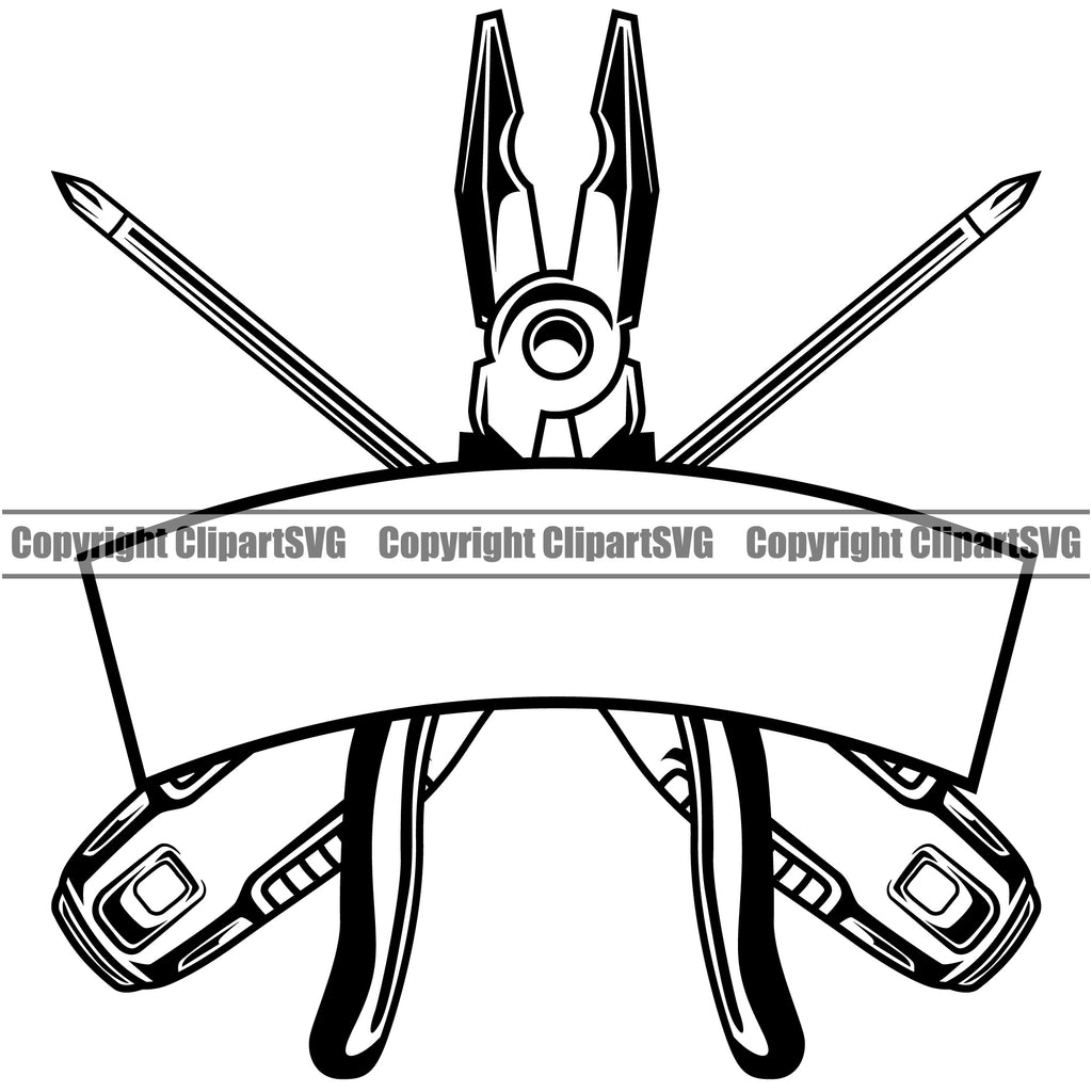 tool clipart black and white