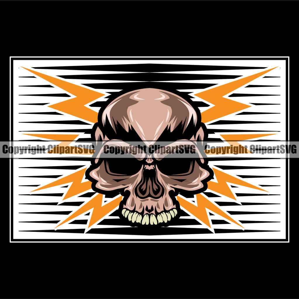 Electrician Electric Worker Work Technician Skull Skeleton Head Black Background Design Element Tech Construction Electrical Repair Service Job Company Business Design Logo Clipart SVG