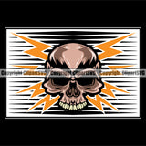 Electrician Electric Worker Work Technician Skull Skeleton Head Black Background Design Element Tech Construction Electrical Repair Service Job Company Business Design Logo Clipart SVG