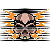 Electrician Electric Worker Work Technician Tech Skull Skeleton Color Head Black Background Design Element Construction Electrical Repair Service Job Company Business Design Logo Clipart SVG