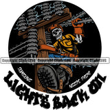 Electrician Electric Worker Work Technician Tech Construction Skull Skull Power Line Color Design Element Lights Back On Quote Text Electrical Repair Service Job Company Business Design Logo Clipart SVG