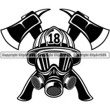 Firefighting Firefighter Fire Fighting Design Element Fireman Rescue Equipment Axe Helmet Occupation Safety Danger Protection Department Hero Work Firemen Gear Flame Fighter Emergency Art Design Logo Clipart SVG