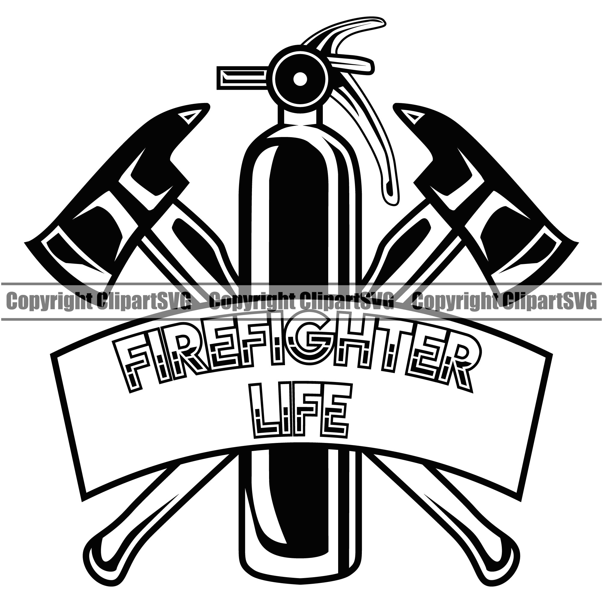 Firefighter Symbol Black And White