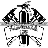 Firefighting Firefighter Fire Fighting Text Quote Design Element Fireman Rescue Equipment Helmet Safety Danger Protection Department Hero Work Firemen Occupation Gear Flame Fighter Emergency Art Design Logo Clipart SVG