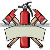 Firefighting Firefighter Fire Fighting Axe Bottle Color Design Element Fireman Rescue Equipment Helmet Safety Danger Protection Department Hero Work Firemen Occupation Gear Flame Fighter Emergency Art Design Logo Clipart SVG