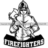 Firefighting Firefighter Text Quote Design Element Fire Fighting Fireman Rescue Equipment Helmet Safety Danger Protection Department Hero Work Firemen Occupation Gear Flame Fighter Emergency Art Design Logo Clipart SVG