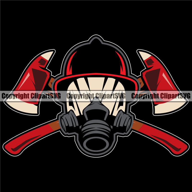 Firefighting Firefighter Fire Fighting Color Black Background Fireman Rescue Equipment Helmet Safety Danger Protection Department Hero Work Firemen Occupation Gear Flame Fighter Emergency Art Design Logo Clipart SVG