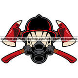 Firefighting Firefighter Red Color Axe Black Head Design Element Fire Fighting Fireman Rescue Equipment Helmet Safety Danger Protection Department Hero Work Firemen Occupation Gear Flame Fighter Emergency Art Design Logo Clipart SVG