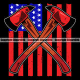 Firefighting Firefighter Black Color Background Red Design Element United States America American Flag Fire Fighting Fireman Rescue Helmet Danger Protection Department Hero Work Firemen Occupation Gear Flame Fighter Emergency Art Design Logo Clipart SVG