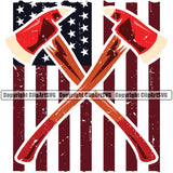 Firefighting Firefighter Fire Fighting Fireman United States America American Flag Color Design Element Rescue Equipment Helmet Safety Danger Protection Department Hero Work Firemen Occupation Gear Flame Fighter Emergency Art Design Logo Clipart SVG
