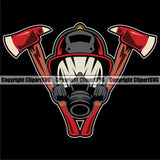 Firefighting Firefighter Fire Red Axe Black Background Fighting Fireman Rescue Equipment Helmet Safety Danger Protection Department Hero Work Firemen Occupation Gear Flame Fighter Emergency Art Logo Clipart SVG
