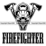 Firefighting Firefighter Black Color Quote Text Design Element Fire Fighting Fireman Rescue Equipment Helmet Safety Danger Protection Department Hero Work Firemen Occupation Gear Flame Fighter Emergency Art Logo Clipart SVG