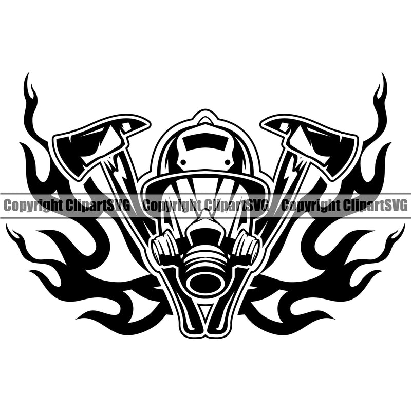 Firefighting Firefighter Fire Fighting Design Fire Design Element Fireman Rescue Equipment Helmet Safety Danger Protection Department Hero Work Firemen Occupation Gear Flame Fighter Emergency Art Logo Clipart SVG