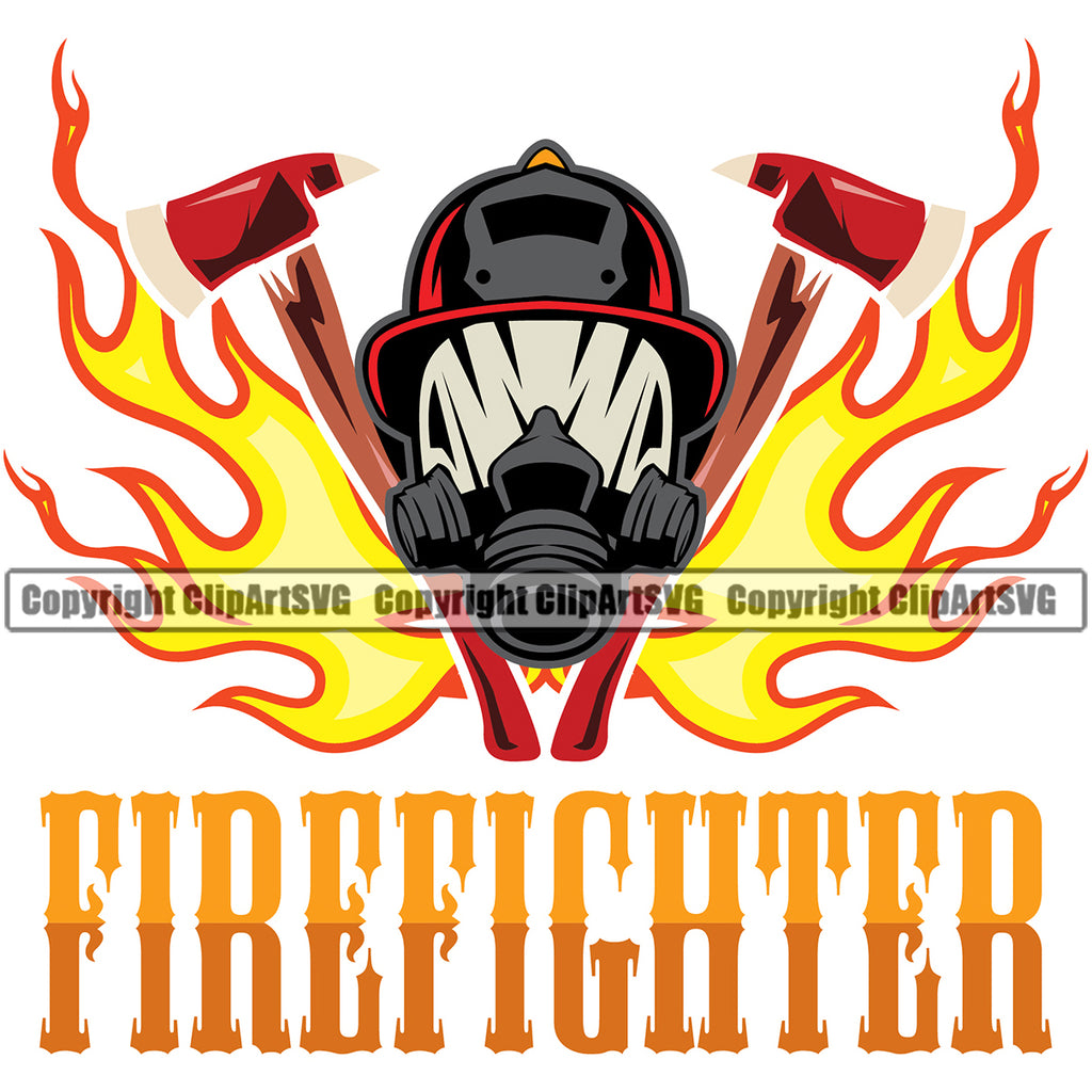 Firefighting Firefighter Fire Fighting Quote Text Design Element Fireman Rescue Helmet Safety Danger Protection Department Hero Work Firemen Occupation Gear Flame Fighter Emergency Art Logo Clipart SVG