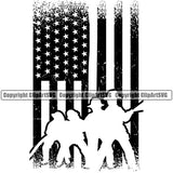 Firefighting Firefighter Fire Fighting United States America American Flag Black Color Equipment Safety Danger Protection Department Hero Work Firemen Occupation Gear Flame Fighter Emergency Art Logo Clipart SVG