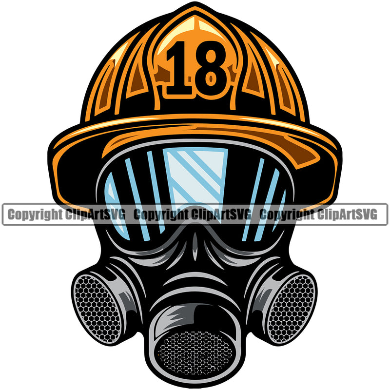 Firefighting Firefighter Fire Fighting Yellow Color Helmet Design Element Fireman Rescue Equipment Helmet Safety Danger Protection Department Hero Work Firemen Occupation Gear Flame Fighter Emergency Art Logo Clipart SVG