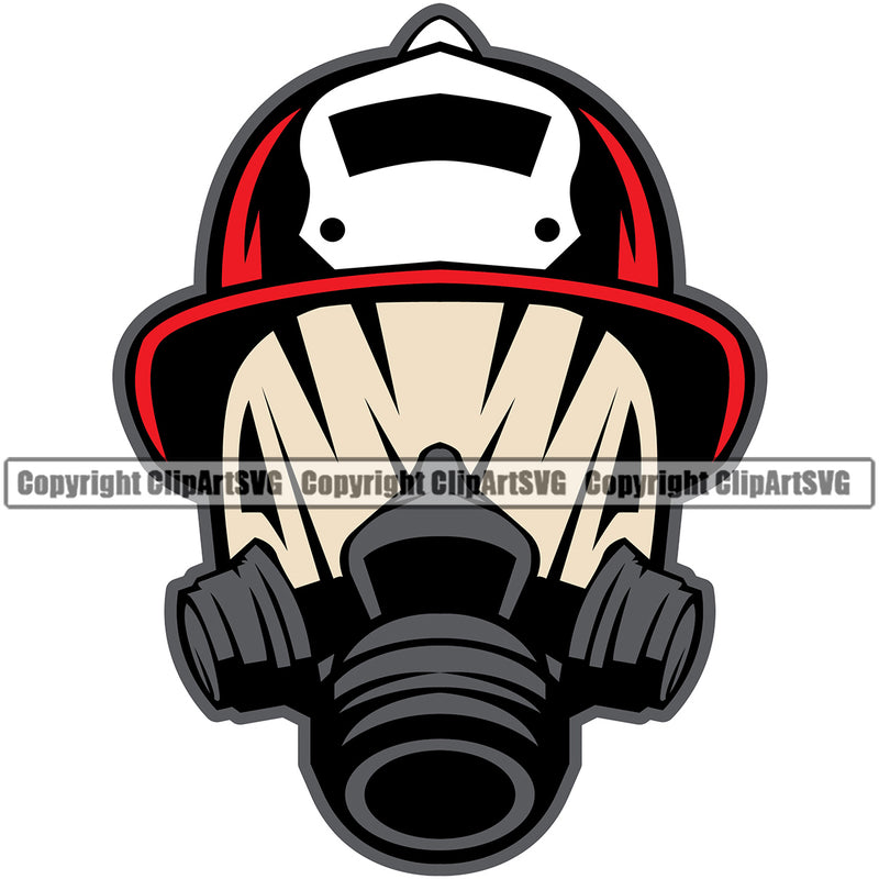 Firefighting Firefighter Fire Fighting Color Helmet Design Element Fireman Rescue Equipment Helmet Safety Danger Protection Department Hero Work Firemen Occupation Gear Flame Fighter Emergency Art Logo Clipart SVG