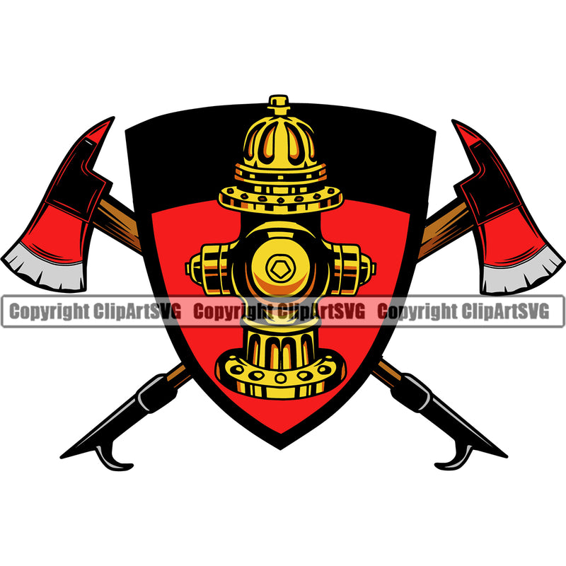 Firefighting Firefighter Fire Station Design Element Fighting Fireman Rescue Equipment Helmet Protection Department Hero Work Firemen Occupation Gear Flame Fighter Emergency Art Logo Clipart SVG