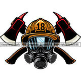 Firefighting Firefighter Fighting Axes Helmet Design Element Fireman Rescue Gear Flame Fighter Emergency Art Equipment Safety Danger Protection Department Hero Work Firemen Occupation Logo Clipart SVG