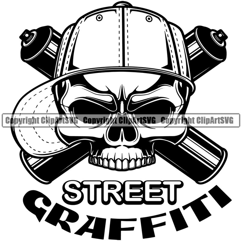 Gangster Crime Criminal Mafia Illustration Vintage Mob Boss Skull Head Wearing Hat Vector Design Element Street Craffiti Quote Text Isolated Character Horror Criminal Logo Clipart SVG