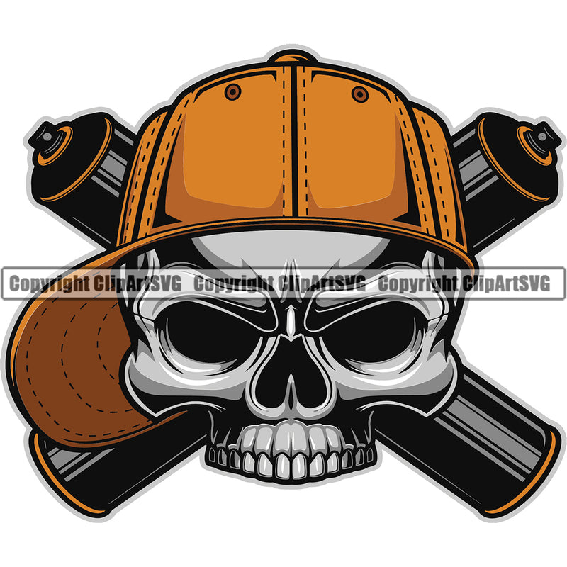 Gangster Crime Criminal Mafia Illustration Gangster Street Graffiti Spray Paint Painter Color Skull Head Design Element Vintage Mob Boss Isolated Character Horror Criminal Logo Clipart SVG