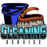 Cleaning Service Quote Color Dripping Blue Color Bucket And Brush Design Element Clean House Woman Maid Housework Cleaner Female Housekeeping Home Worker Housekeeper Job Art Logo Clipart SVG