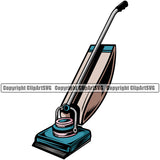 Maid Cleaning Vaccum Machine Color Design Element White Background Service Clean House Woman Housework Cleaner Female Housekeeping Home Worker Housekeeper Job Art Logo Clipart SVG