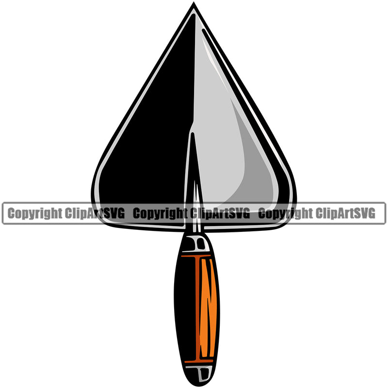 Mason Spade Color Quote Vector White Background Design Element Masonry Construction House Wall Builder Concrete Block Work Worker Build Cement Bricklayer Brick Repair Company Art Logo Clipart SVG