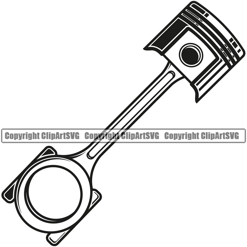 Piston Engine Piece Mechanic Engine Auto Repair Automotive Service Car Truck Motorcycle Technician Garage Shop Vehicle Maintenance Design Element Company Business Logo Clipart SVG