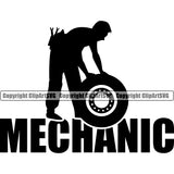 Mechanic Quote Vector Mechanic Engine Tire Wheel Rim Auto Car Biker Fix Repair Service Shop Engine Auto Repair Automotive Service Car Truck Motorcycle Technician Garage Shop Vehicle Maintenance Design Element Company Business Logo Clipart SVG