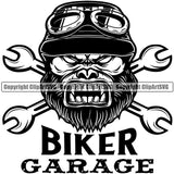 Biker Garage Quote Color Vector Biker Patch With The Character Mechanic Engine Auto Repair Automotive Service Car Truck Motorcycle Technician Garage Shop Vehicle Maintenance Design Element Company Business Logo Clipart SVG