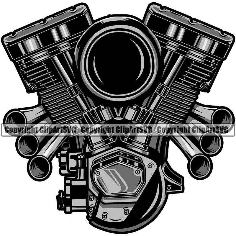 Mechanic Chrome Engine Tire Auto Car Biker Fix Repair Vector Engine Auto Repair Automotive Service Car Truck Motorcycle Technician Garage Shop Vehicle Maintenance Design Element Company Business Logo Clipart SVG
