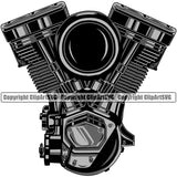 Mechanic Engine Color Vector Design Element Mechanic Engine Auto Repair Automotive Service Car Truck Motorcycle Technician Garage Shop Vehicle Maintenance Company Business Logo Clipart SVG