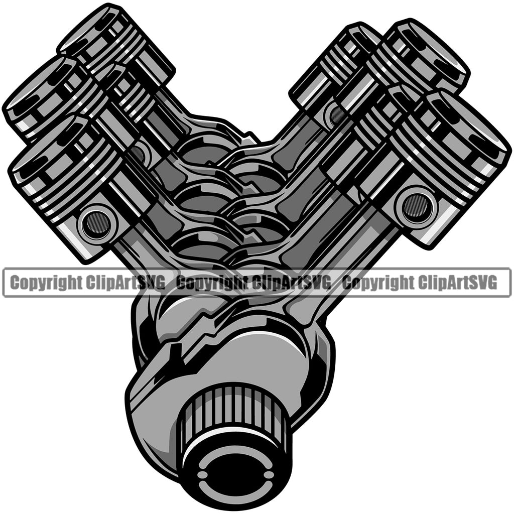 Primary Engine Graphics Car Engine Cylinder Clipart