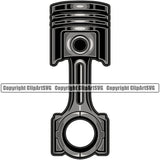Mechanic Engine Piston Color Design Element White Background Mechanic Engine Auto Repair Automotive Service Car Truck Motorcycle Technician Garage Shop Vehicle Maintenance Company Business Logo Clipart SVG