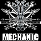 Mechanic Quote Color Vector Engine Auto Repair Automotive Service Accessories Car Truck Motorcycle Technician Garage Shop Vehicle Maintenance Design Element Company Business Logo Clipart SVG