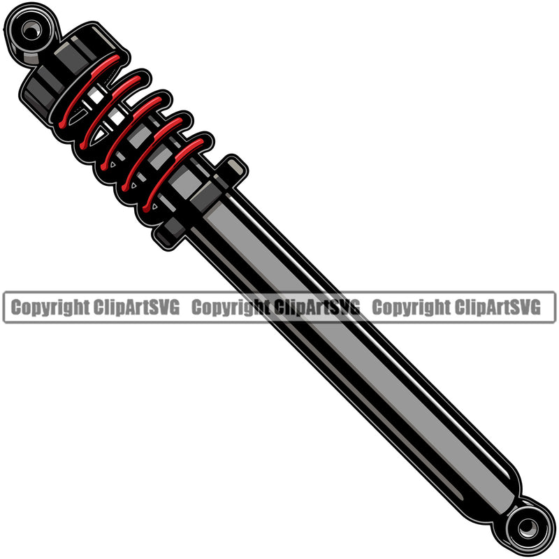 Mechanic Shock Absorber Color Design Element Vector Engine Auto Repair Automotive Service Car Truck Motorcycle Technician Garage Shop Vehicle Maintenance Company Business Logo Clipart SVG