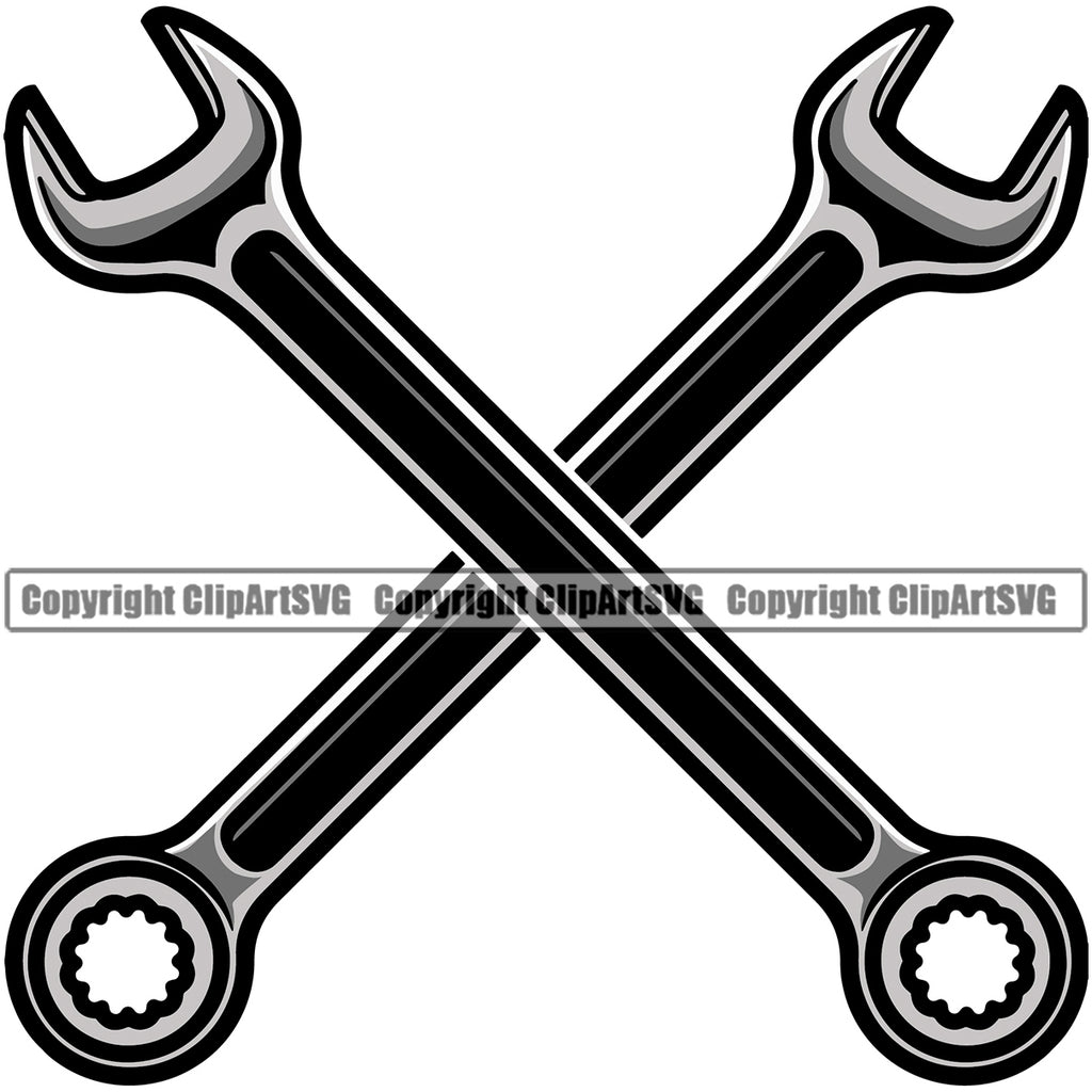 wrench clip art black and white