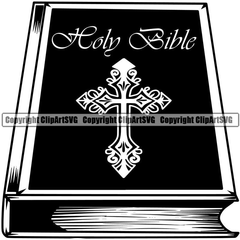 Mortuary Bible Book Design Element Science Funeral Burial Service Die Pass Away Cremate Cremation Death Morgue Autopsy Dead Body Corpse Cadaver Health Horror Design Logo Clipart SVG