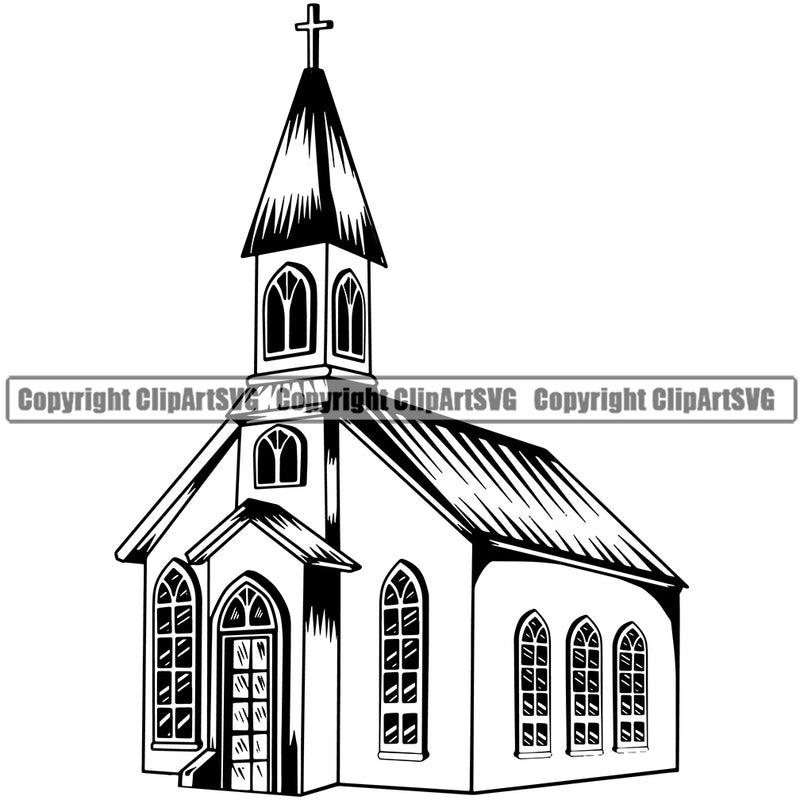 Mortuary Church Vector Design Element Science Funeral Burial Service Die Pass Away Cremate Cremation Death Morgue Autopsy Dead Body Corpse Cadaver Health Horror Design Logo Clipart SVG