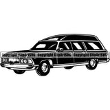 Mortuary Hearse White Background Design Element Science Funeral Burial Service Die Pass Away Cremate Cremation Death Morgue Autopsy Dead Body Corpse Cadaver Health Horror Logo Clipart SVG