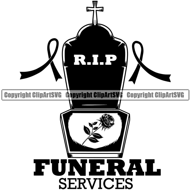 Funeral Services Quote Mortuary Science Funeral Burial Service Die Pass Away Cremate Cremation Death Morgue Autopsy Dead Body Corpse Cadaver Health Horror Design Logo Clipart SVG