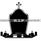 Mortuary Tombstone Rip Logo Design Element Science Funeral Burial Service Die Pass Away Cremate Cremation Death Morgue Autopsy Dead Body Corpse Cadaver Health Horror Logo Clipart SVG