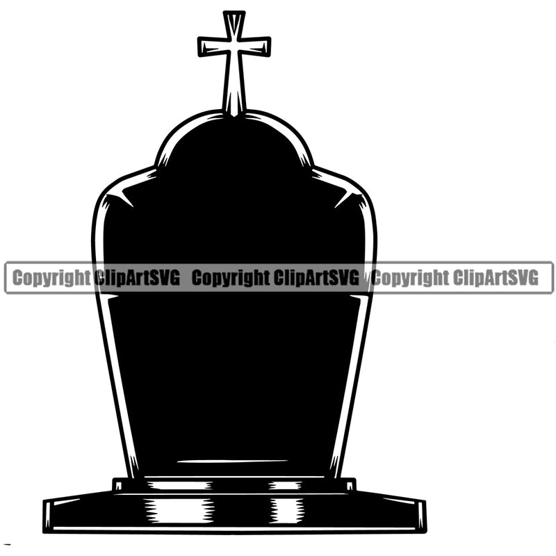 Mortuary Tombstone Logo Design Element Science Funeral Burial Service Die Pass Away Cremate Cremation Death Morgue Autopsy Dead Body Corpse Cadaver Health Horror Logo Clipart SVG