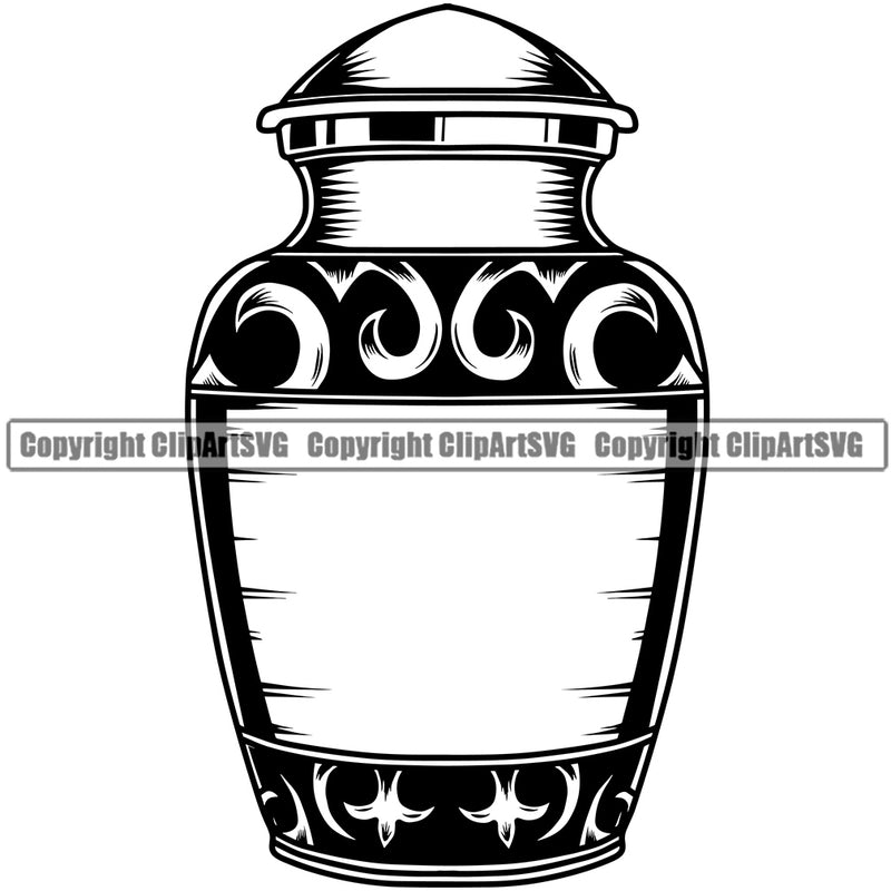 Mortuary Science Funeral Burial Service Die Pass Away Cremate Cremation Death Morgue Urn Human Dust Funeral Autopsy Dead Body Corpse Cadaver Health Horror Design Logo Clipart SVG