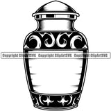 Mortuary Science Funeral Burial Service Die Pass Away Cremate Cremation Death Morgue Urn Human Dust Funeral Autopsy Dead Body Corpse Cadaver Health Horror Design Logo Clipart SVG