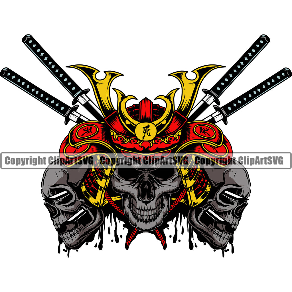 Samurai Head Vector