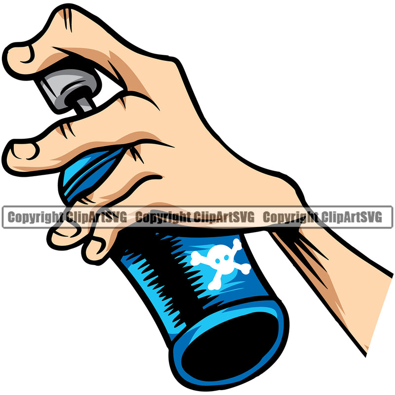 Painter Graffiti Artist Hand Holding Spry Color Design Element Painting Renovation Paint House Home Improvement Wall Room Painter Repair Renovating Service Work Worker Painter DIY Art Logo Clipart SVG