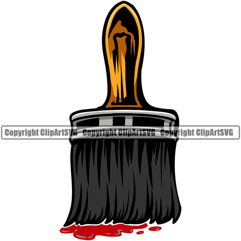 Painting Renovation Paint Brush Color Design Element House Home Improvement Wall Room Painter Repair White Background Renovating Service Work Worker Painter DIY Art Logo Clipart SVG